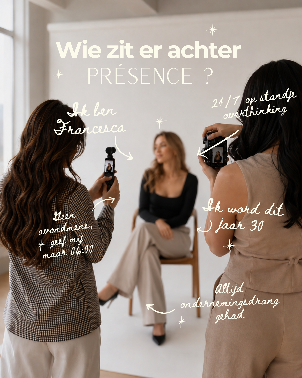 Portret — styliste in warm saloninterieur